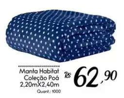 Giassi Supermercados Manta Habitat Coleção Poá 2,20mX2,40m oferta