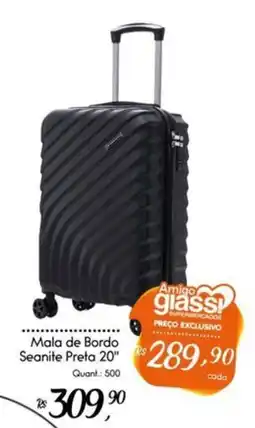 Giassi Supermercados Mala de Bordo Seanite Preta 20° oferta