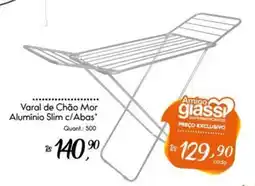 Giassi Supermercados Varal de Chão Mor Alumínio Slim c/Abas oferta