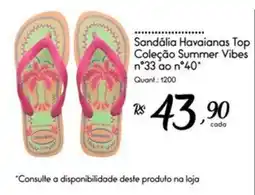 Giassi Supermercados Sandália Havaianas Top Coleção Summer Vibes n33 ao n°40 oferta