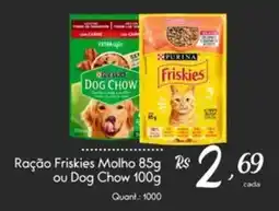 Giassi Supermercados Ração Friskies Molho ou Dog Chow oferta