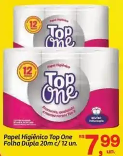 Fort Atacadista Papel Higiênico Top One Folha Dupla 20m c/ 12 un. oferta
