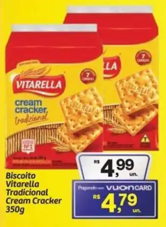Fort Atacadista Biscoito Vitarella Tradicional Cream Cracker oferta