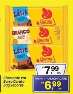 Fort Atacadista Chocolate em Barra Garoto Sabores oferta