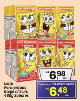 Fort Atacadista Leite Fermentado Elegê c/6 un. Sabores oferta