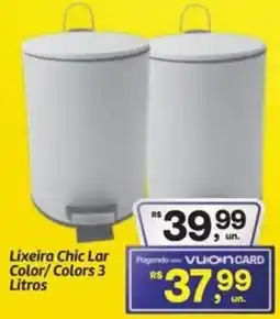 Fort Atacadista Lixeira Chic Lar Color/Colors oferta