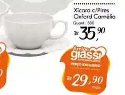 Giassi Supermercados Xícara c/Pires Oxford Camélia oferta