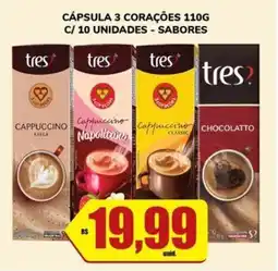 Costa Atacadão Cápsula 3 corações c/ 10 unidades - sabores oferta