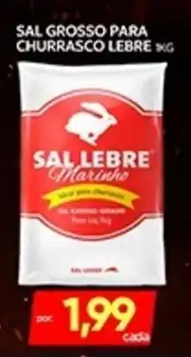 Novo Mix Sal grosso para churrasco lebre oferta