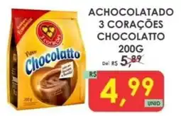 Fênix Supermercados Achocolatado 3 corações chocolatto oferta