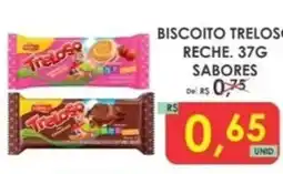 Fênix Supermercados Biscoito treloso reche. sabores oferta