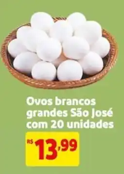 Mercado Extra Ovos brancos grandes São José com 20 unidades oferta