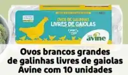 Mercado Extra Ovos brancos grandes de galinhas livres de gaiolas Avine com 10 unidades oferta