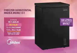 Lojas Cem Freezer horizontal midea mdrc151 oferta