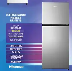 Lojas Cem Refrigerador hisense rt3n375 oferta