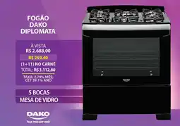 Lojas Cem Fogão dako diplomata oferta