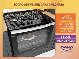 Lojas Cem Fogão de embutir dako diplomata oferta