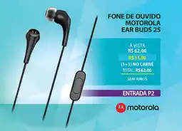Lojas Cem Fone de ouvido motorola ear buds 2s oferta