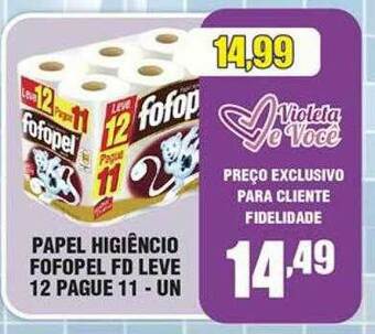 Papel Higiênico Fofopel Fd Leve 12 Pague 11