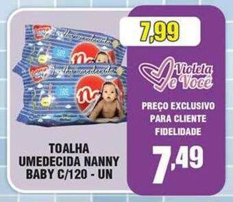 Toalha Umedecida Nanny Baby C 120