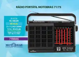 Lojas Cem Rádio portátil motobras 71/73 oferta