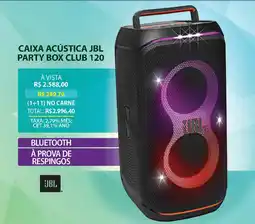 Lojas Cem Caixa acústica jbl party box club 120 oferta