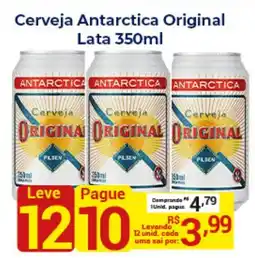 X Supermercados Cerveja Antarctica Original Lata oferta