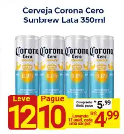 X Supermercados Cerveja Corona Cero Sunbrew Lata oferta