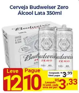 X Supermercados Cerveja Budweiser Zero Álcool Lata oferta