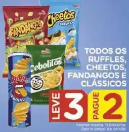 Carrefour Bairro Todos os ruffles, cheetos, fandangos e clássicos oferta