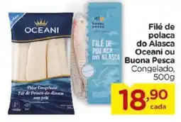 Carrefour Bairro Filé de polaca do Alasca Oceani ou Buona Pesca Congelado, oferta