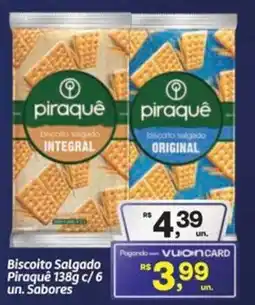 Fort Atacadista Biscoito Salgado Piraquê c/6 un. Sabores oferta