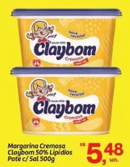 Fort Atacadista Margarina Cremosa Claybom 50% Lipídios Pote c/Sal oferta
