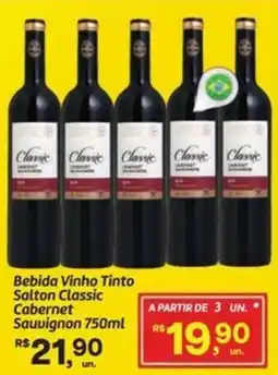 Fort Atacadista Bebida Vinho Tinto Salton Classic Cabernet Sauvignon oferta