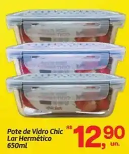 Fort Atacadista Pote de Vidro Chic Lar Hermético oferta