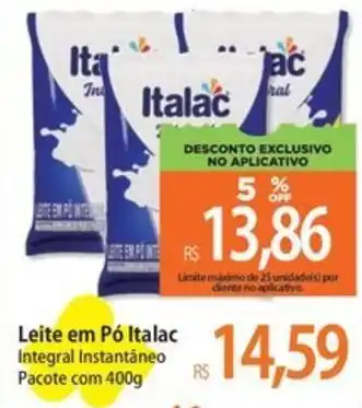 Leite em Pó Italac Integral Instantáneo Pacote