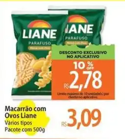 Atacadão Macarrão com Ovos Liane Vários tipos Pacote oferta