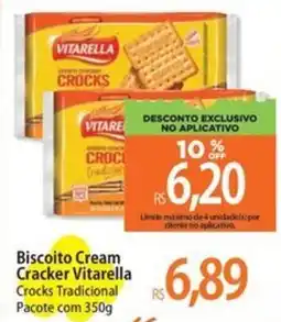 Atacadão Biscoito Cream Cracker Vitarella Crocks Tradicional Pacote oferta
