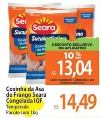 Coxinha da Asa de Frango Seara Congelada IQF Temperada Pacote