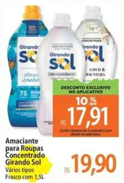 Atacadão Amaciante para Roupas Concentrado Girando Sol Vários tipos Frasco oferta