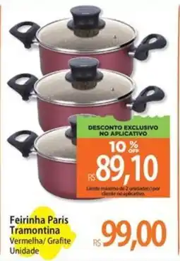 Atacadão Feirinha Paris Tramontina Vermelha/Grafite Unidade oferta
