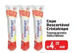 Supermercados Mateus Copo Descartável Cristalcopo Transparente 100x180ml oferta