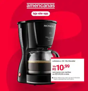 Cafeteira c-30-18x Mondial