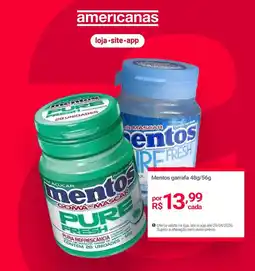 Lojas Americanas Mentos garrafa oferta