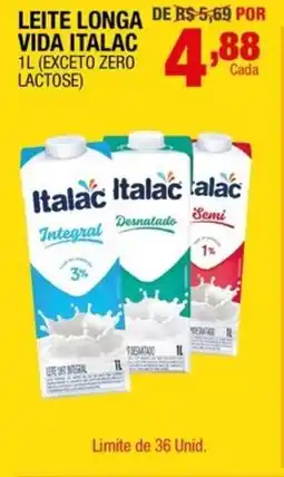 Santo Supermercados Leite longa vida italac oferta