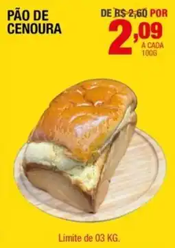 Santo Supermercados Pão de cenoura oferta
