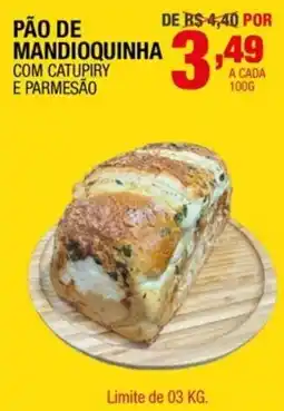 Santo Supermercados Pão de mandioquinha com catupiry e parmesão oferta