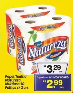 Fort Atacadista Papel Toalha Natureza Multiuso 50 Folhas c/2 un. oferta