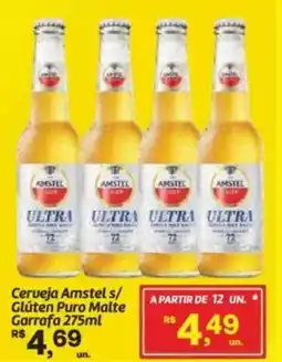 Fort Atacadista Cerveja Amstel s/ Glúten Puro Malte Garrafa oferta