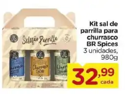 Carrefour Kit sal de parrilla para churrasco BR Spices 3 unidades, oferta